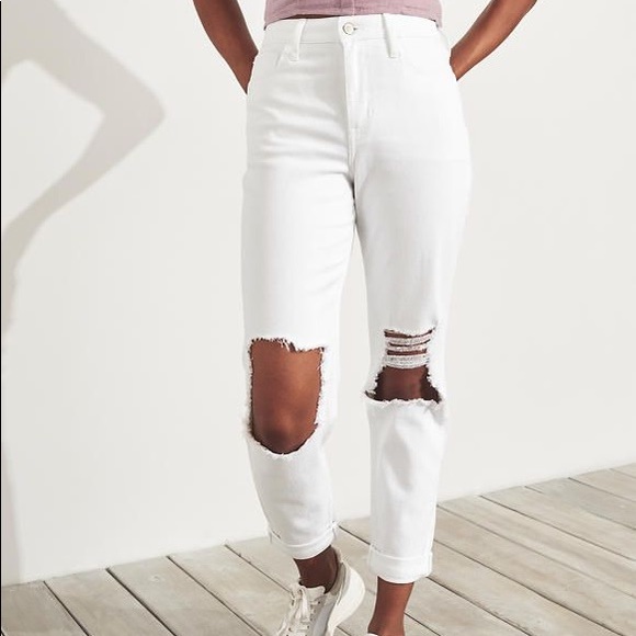 hollister mum jeans